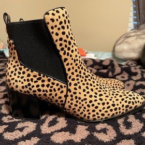 Anne Klein leopard boots